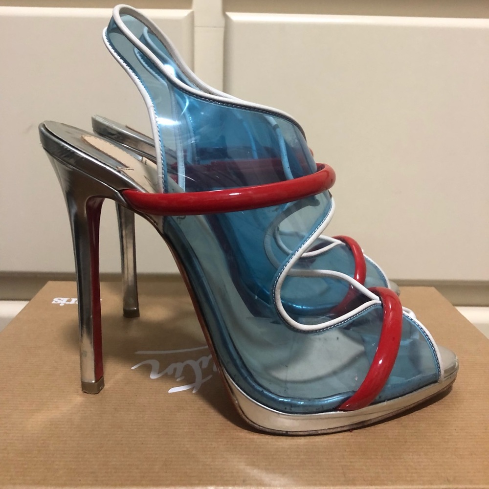 Christian Louboutin Aqua Ronda 120 PVC 38.5
